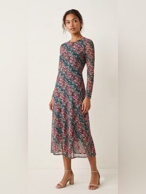 the somerset maxi dress long sleeve mock neck chiffon edition Somerset Long-Sleeve Mock-Neck Chiffon Maxi Dress